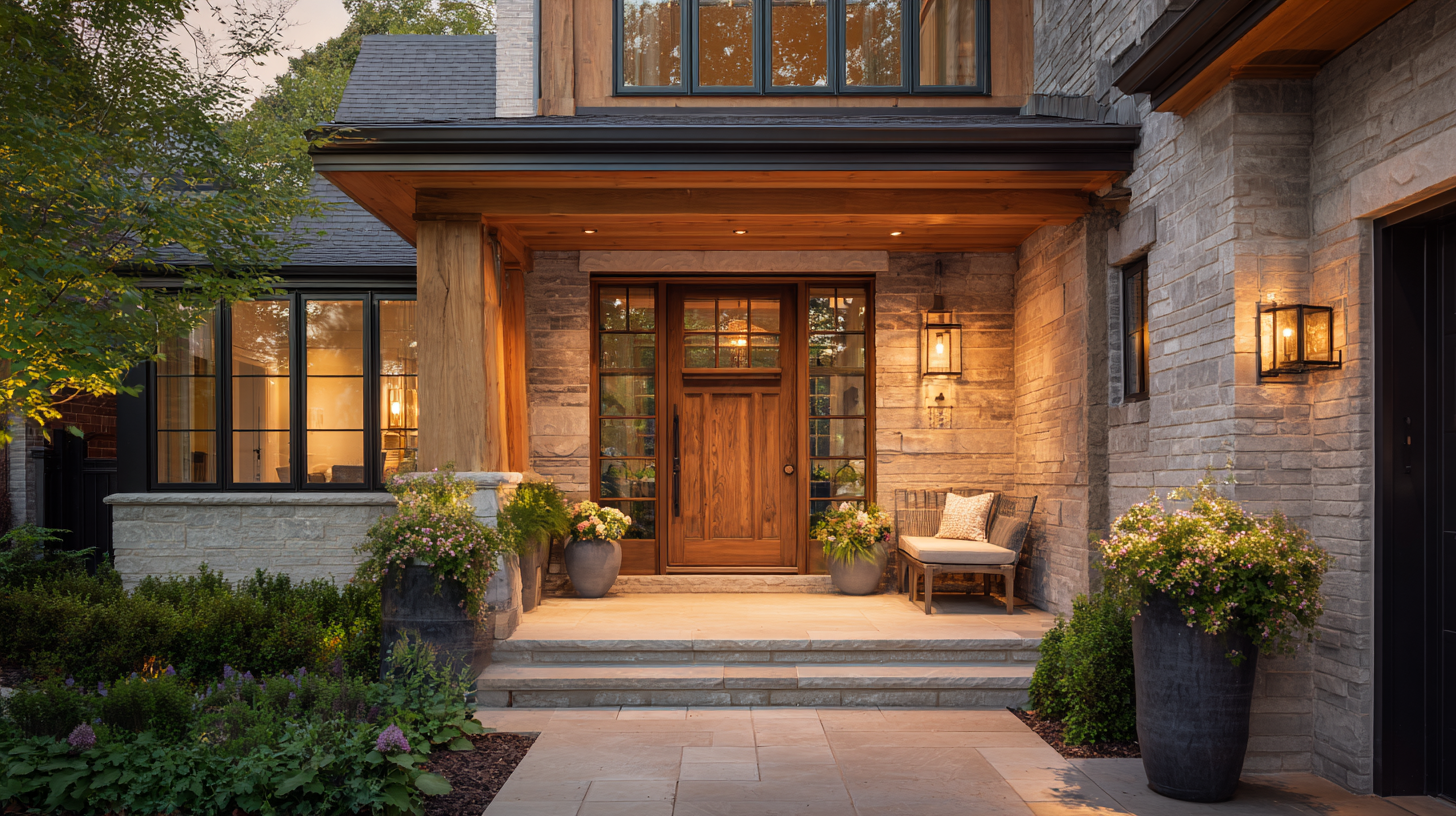 Welcoming renovated front porch