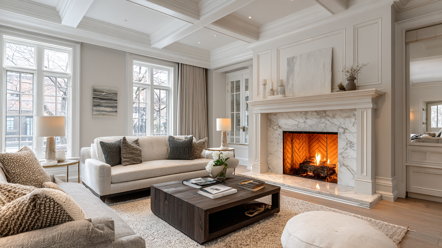 Open-concept living room renovation